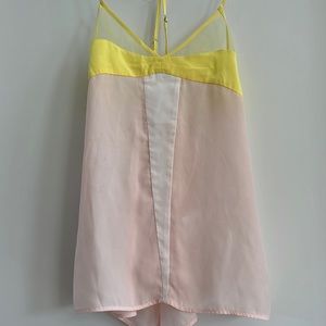 Sandro sheer camisole with lace detail size 1